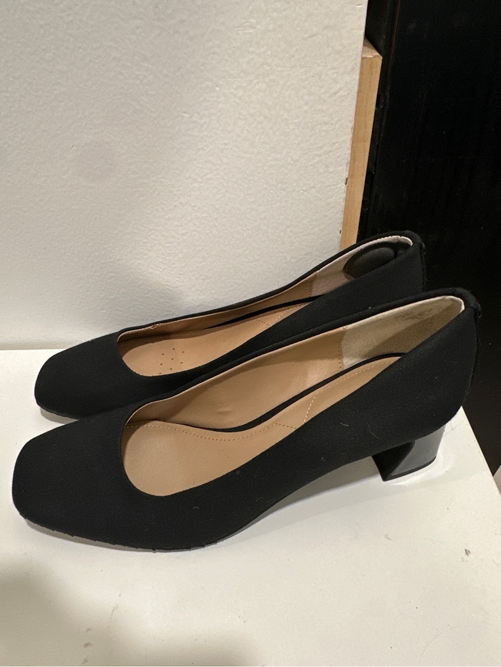 NYDJ Women's Fay Stretch Denim Elastic Slip On Pumps Black 7.5 EUC - Picture 4 of 6